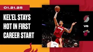 Kel'el Ware 20 PTS 15 REB 2 BLK | Portland Trail Blazers vs. Miami HEAT | January 21, 2025