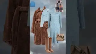 Сочетание голубого и коричневого зимой 2022-23