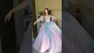 Putting on the Barbie Swan Lake dress! 