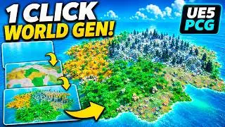 I Made a UE5 Plugin That Generates Full PCG Worlds in 1 Click! (Runtime Procedural Biome Generator)