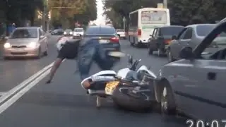 Подборка аварий мотоциклистов Август