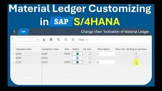 Material Ledger in SAP S/4HANA - Complete Configuration