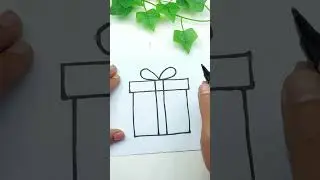 How to Draw Christmas Gift Box Easy | Creative Drawing Ideas 