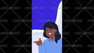 1060 03 Happy Colleague Vertical Animated Stock Footage