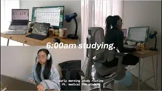 6AM Productive Mornings ☀️🍵 | early studying and research, morning routine, days in my life