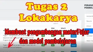 Tugas 2 Lokakarya | Membuat pengembangan materi ajar dan model/metode pembelajaran