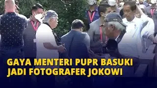 Mantap! Gaya Menteri PUPR Basuki Jadi Fotografer Jokowi di Bali