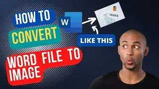 How To Convert Word File To Image | Convert Word To Jpeg
