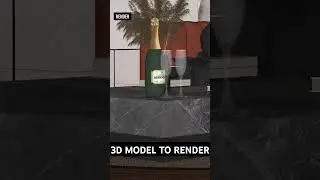 From 3D model to Rendering! the process  #3dmodeling #3drender #enscaperendering #sketchup