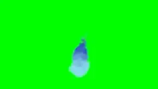 flame 3d model  animation  s01r04 blue flame green screen pyrocluster