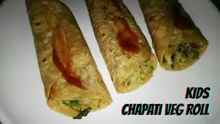 Kids vegetable wrap | Chapati veg roll | spicy vegetable wrap