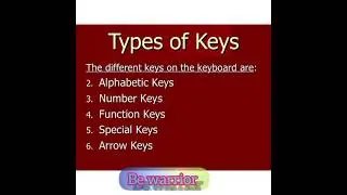 What is computer keyboard ? With its TYPES