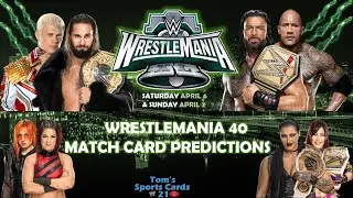 WWE WrestleMania 40 Match Card Predictions