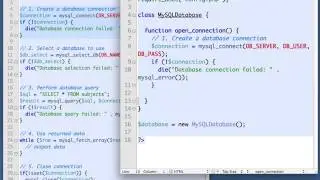 PHP Tutorial   Advanced   06 01  Creating the MySQL Database class