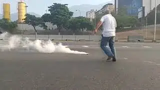 Demonstrators Protest In Front Of Venezuela Military Base