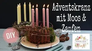 DIY-DEKO: ADVENTSKRANZ mit ZAPFEN & MOOS & WILDER WEIN - natürlich, schlicht & HALTBAR - OHNE TANNE