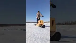 Деревянный снегоход #snowmobile #мотобуксировщик #снегокат