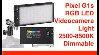 Pixel G1s RGB LED Videocamera Light - 2500-8500K Dimmable