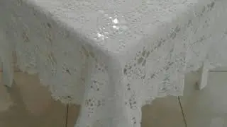 Красивый и простой мотив для скатерти крючком 3 часть (Кайма).