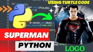 Superman Logo Using Python Turtle Code | Python Programming Hub