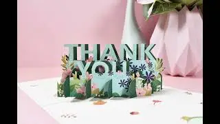 Thank you 3d pop up card for friends