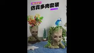 🌱🦸 Цветочный горшок + органайзер Groot Anime Handmade Decor 