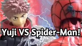 Yuji VS Spider-Man! A Stop Motion Battle #anime  #fight
