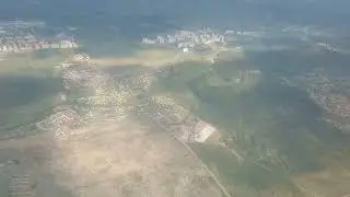 Взлёт самолёта, с Земли до неба ( выше туч)