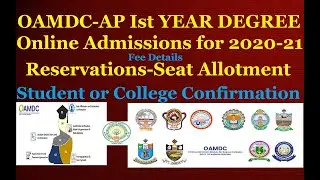 Degree Seats Allotment-Student, College Confirmation Method, Phase-1, Reservations, Fee-Full Details