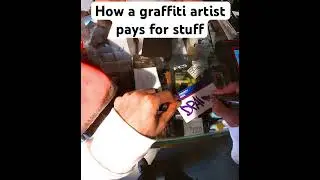 Graffiti artist pays for clothes with tag
