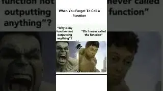 When You Forget To Call a Function in Programming #shorts #funny