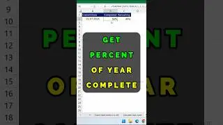 Get Percent of the Year Complete in Excel with YEARFRAC Function