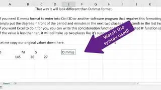 Converting DMS to Other Formats in Excel