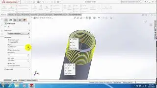 solidworks tutorial - how to make thread outside of a pipe