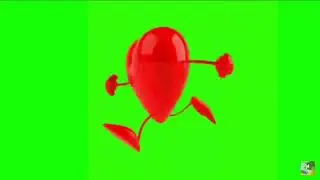 Heart on green screen