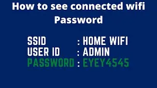 How to see connected wifi password in android 2020
