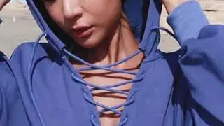 LANIKAR LACE UP HOODIE WITH POUCH POCKET DETAIL