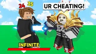 I Used CHEATS, So I Could Troll A HACKER.. (Roblox Bedwars)