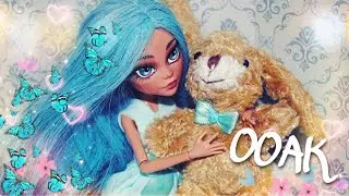 DIY OOAK Милашка с голубыми волосами ooak перерисовка лица куклы
