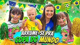 Arrume-se comigo para primeiro jogo do brasil na copa 2022 | Jéssica Godar e Laurinha e Helena e Ga