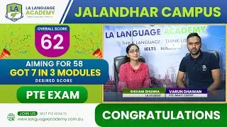 Shivani got 6.5 Each in PTE | 7 in Speaking | First Attempt | Language Academy Jalandhar PTE IELTS