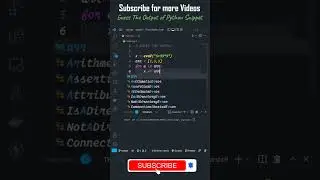 Guess The Output of Python Snippet 