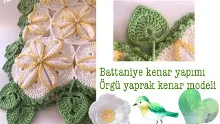 Çiçek Bahçesi Dilber Dudağı Motif Battaniye Kenar Oyası \ crochet baby blanket border