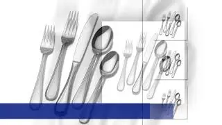 Mikasa 5061640 Bravo 65-Piece Stainless Steel Flatware Set, Service for 12