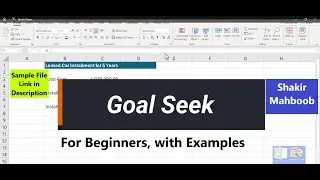 How to use Goal Seek Function in Excel
