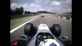 Fernando Alonso Brake Checks David Coulthard - European Grand Prix 2003