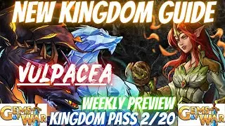 Gems of War NEW KINGDOM Vulpacea! Weekly Guide February 20TH 2023 | Journey Kingdom Pass SOULFORGE