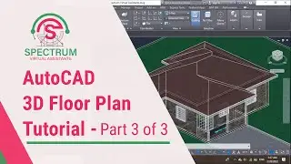 AutoCAD Tutorial - How To Draw A 3D Floor Plan In AutoCAD Tutorial For Beginners  [ Part 3 ]