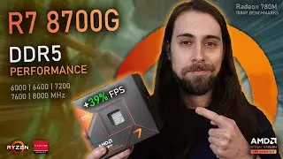 Radeon 780M (Ryzen 7 8700G) - DDR5 6000 vs 6400 vs 7200 vs 7600 vs 8000MHz