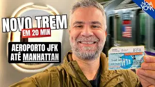 How to get from JFK airport to Manhattan in New York by train.